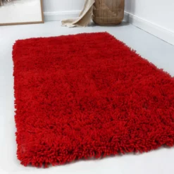 Esprit Wollteppich Shaggy Rot Hochflor