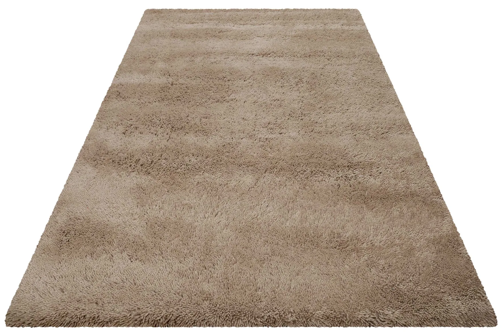 Esprit Wollteppich Shaggy Sand Beige Hochflor "Seattle Shag"