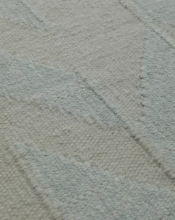 Fall Handwebteppich Wolle Chenille Chevron mint 160x230 cm