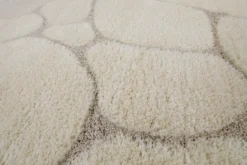 2 für 1 Aktion: Hochflor Teppich Creme Beige "Stoney" 80 x 150 cm