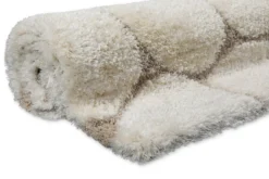 2 für 1 Aktion: Hochflor Teppich Creme Beige