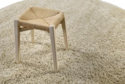 2 für 1 Aktion: Hochflor Teppich Rund Beige 