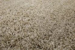 2 für 1 Aktion: Hochflor Teppich Rund Creme Beige 