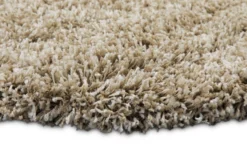 2 für 1 Aktion: Hochflor Teppich Rund Creme Beige 