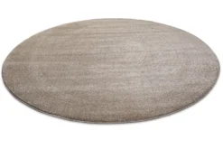 2 für 1 Aktion: Hochflor Teppich Rund Sand Beige 