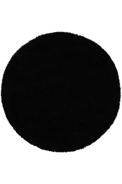 2 für 1 Aktion: Hochflor Teppich Rund Schwarz "Shaggy Plus" 120 cm