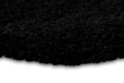 2 für 1 Aktion: Hochflor Teppich Rund Schwarz 