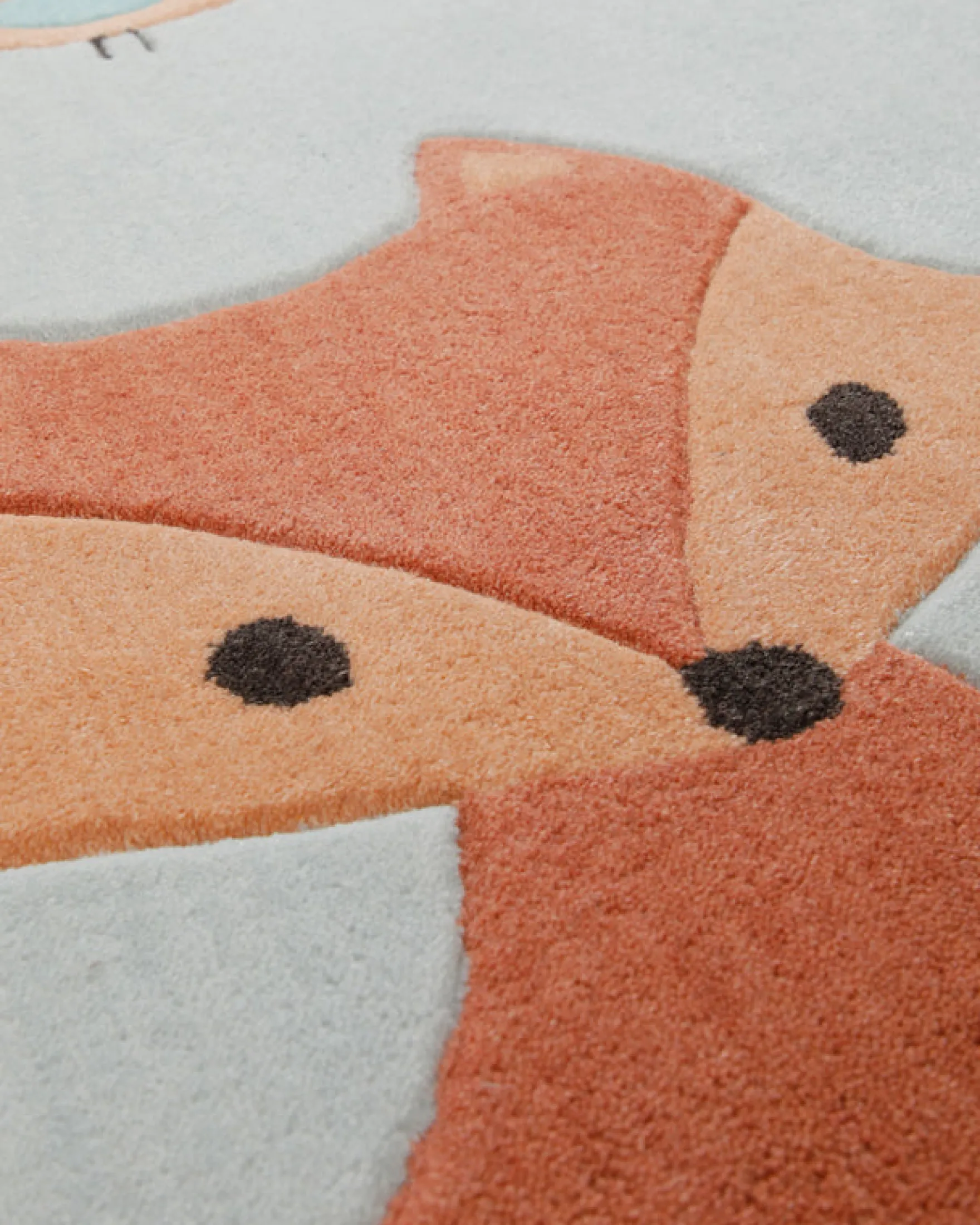 Fuchs und Eichhörnchen - Handtuft Kinderteppich 160 x 230 cm
