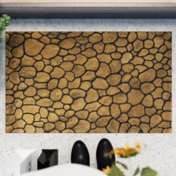 Fußmatte aus Gummi Gold Braun "Desert Pebble" WECONhome