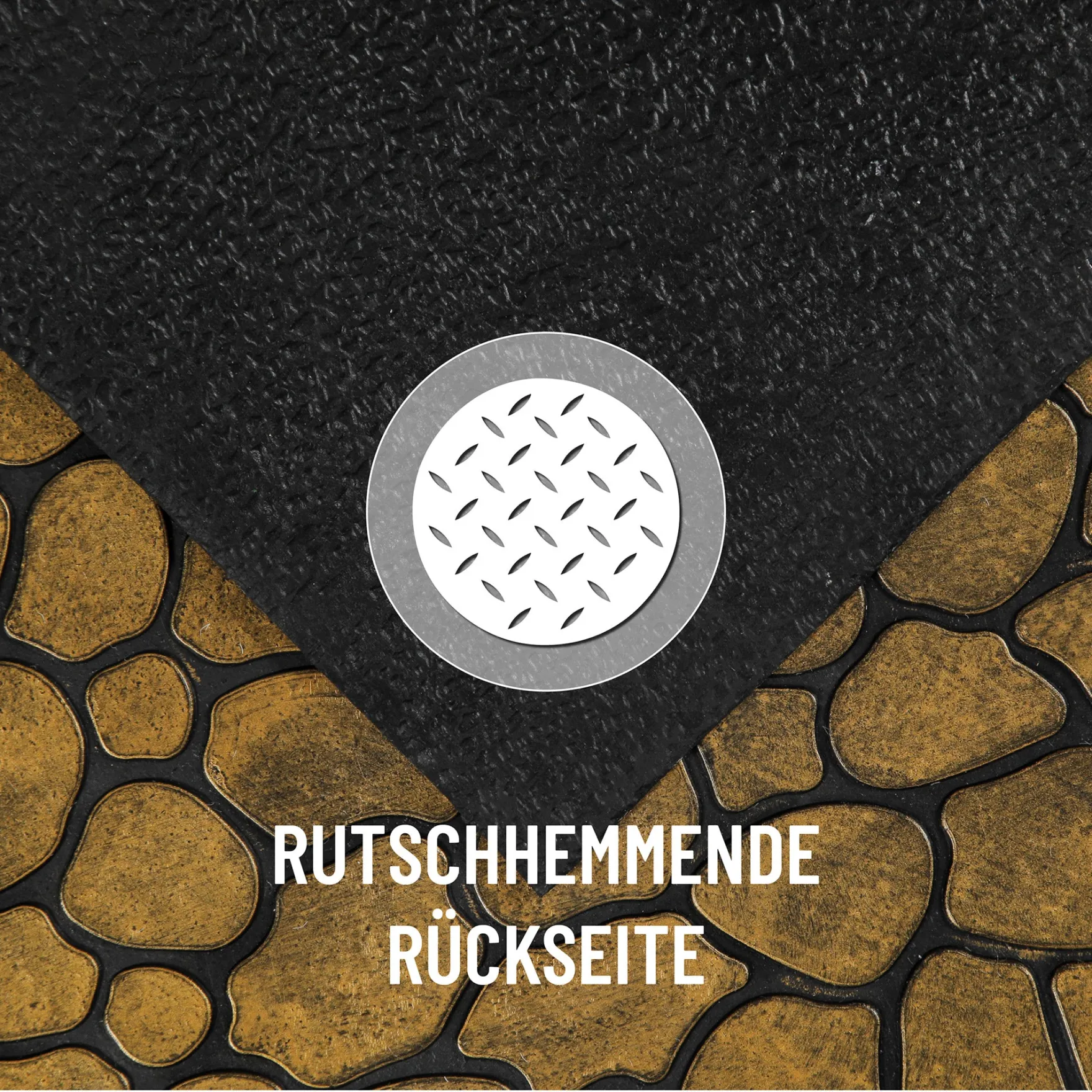 Fußmatte aus Gummi Gold Braun "Desert Pebble" WECONhome