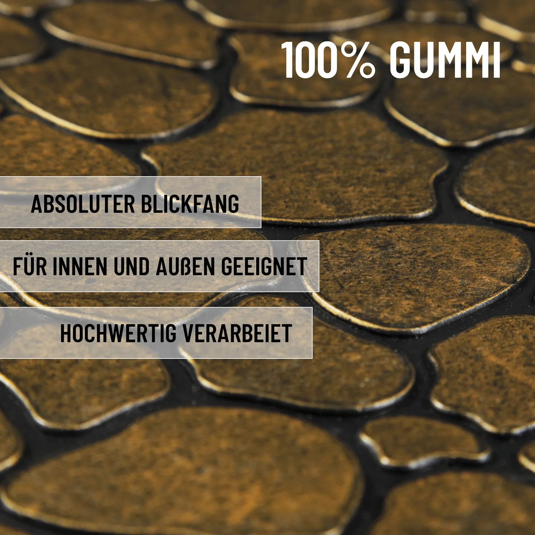 Fußmatte aus Gummi Gold Braun "Desert Pebble" WECONhome