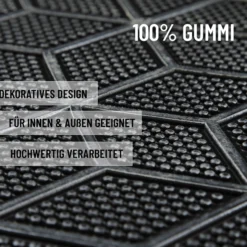Fußmatte aus Gummi Silber Grau 
