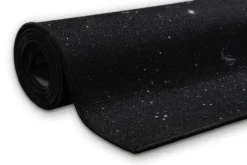 Gewebter Gamerteppich bedruckt Schwarz Multi "Galactic Glow" WECONhome