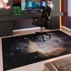 Gewebter Gamerteppich bedruckt Schwarz Multi 