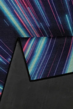 Gewebter Gamerteppich bedruckt Schwarz Multi