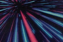 Gewebter Gamerteppich bedruckt Schwarz Multi