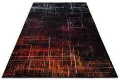 Gewebter Gamerteppich bedruckt Schwarz Multi "Quantum Warp" WECONhome