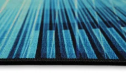Gewebter Gamerteppich bedruckt Blau Schwarz