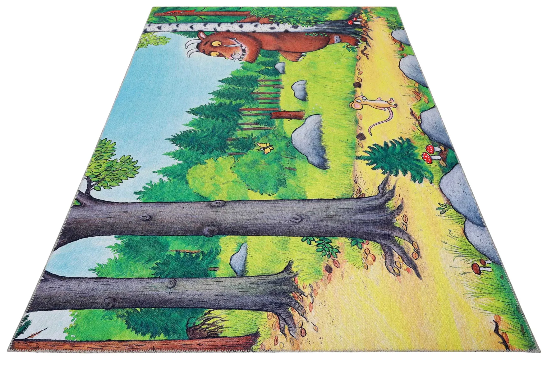 Grüffelo Kinderteppich Bunt Kurzflor "Mouselo"