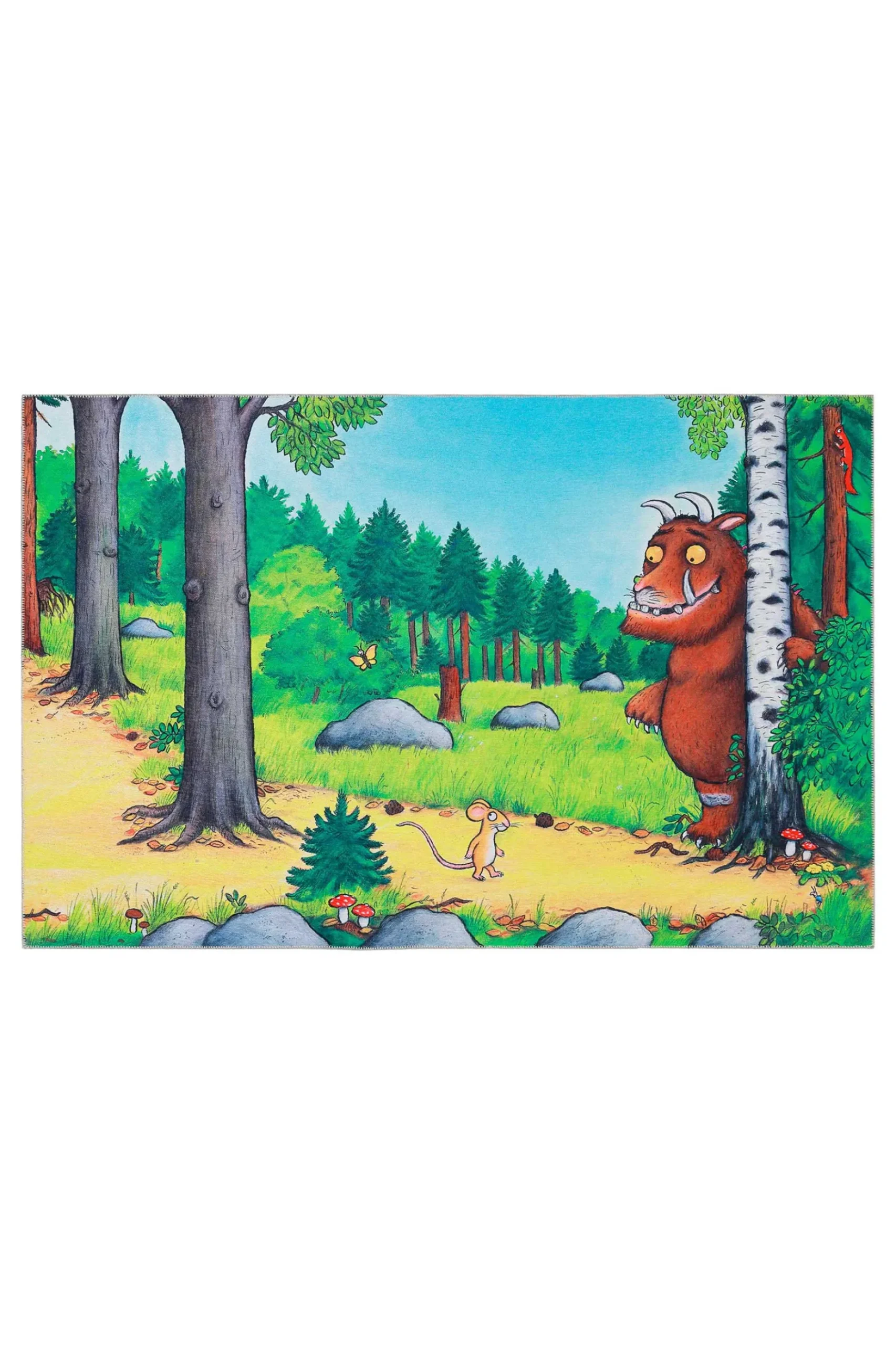Grüffelo Kinderteppich Bunt Kurzflor "Mouselo"