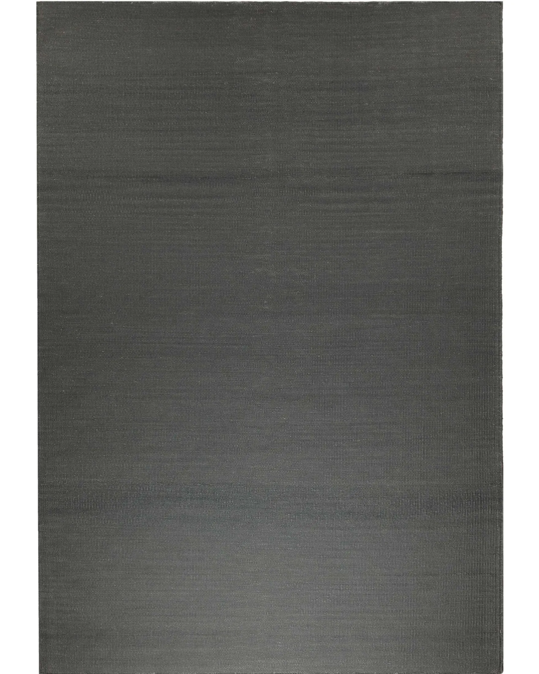 Handwebteppich Baumwolle uni anthrazit robust 160x230 cm