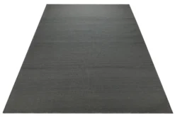 Handwebteppich Baumwolle uni anthrazit robust 160x230 cm