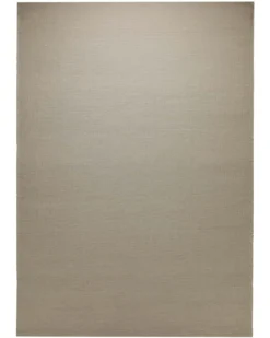 Handwebteppich Baumwolle uni taupe robust 160x230 cm