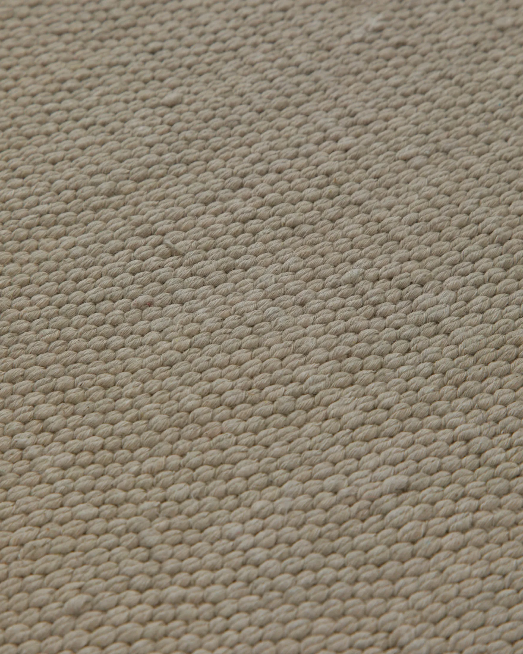 Handwebteppich Baumwolle uni taupe robust 160x230 cm