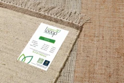 Handwebteppich Beige Braun aus Naturfaser "Vito" Green Looop