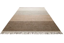 Handwebteppich Beige Braun aus Naturfaser