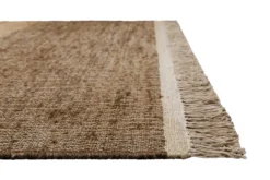 Handwebteppich Beige Braun aus Naturfaser