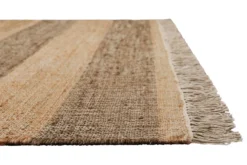 Handwebteppich Beige Braun aus Naturfaser "Virgil" Green Looop