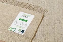 Handwebteppich Beige Braun aus Naturfaser "Valentin" Green Looop