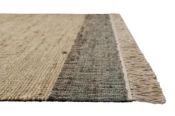 Handwebteppich Beige Grau aus Naturfaser