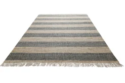 Handwebteppich Beige Grün aus Naturfaser