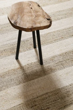 Handwebteppich Beige Sand aus Naturfaser "Virgil" Green Looop
