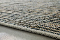 Handwebteppich Denim Blau 