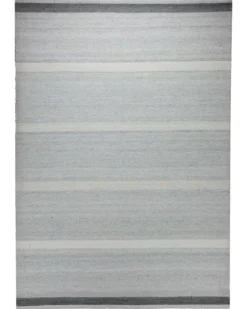 Handwebteppich Polypropylen outdoor Streifen rosé grau 160x230 cm