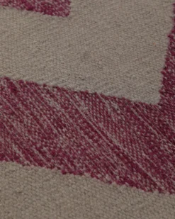 Handwebteppich Wolle Chevron magenta natur 160x230 cm