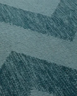 Handwebteppich Wolle Chevron petrol 160x230 cm