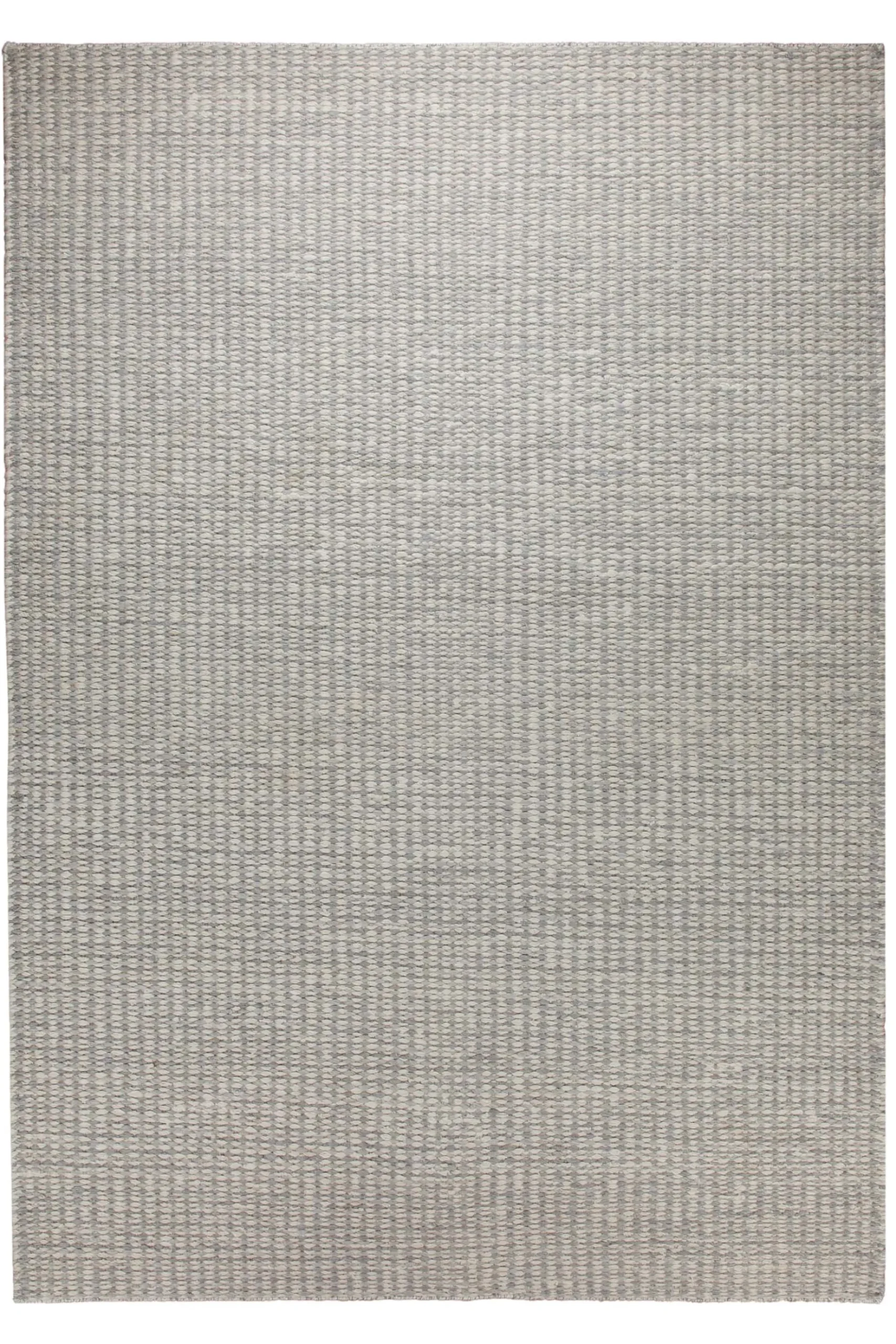 Handwebteppich Wolle meliert grau 160x230 cm
