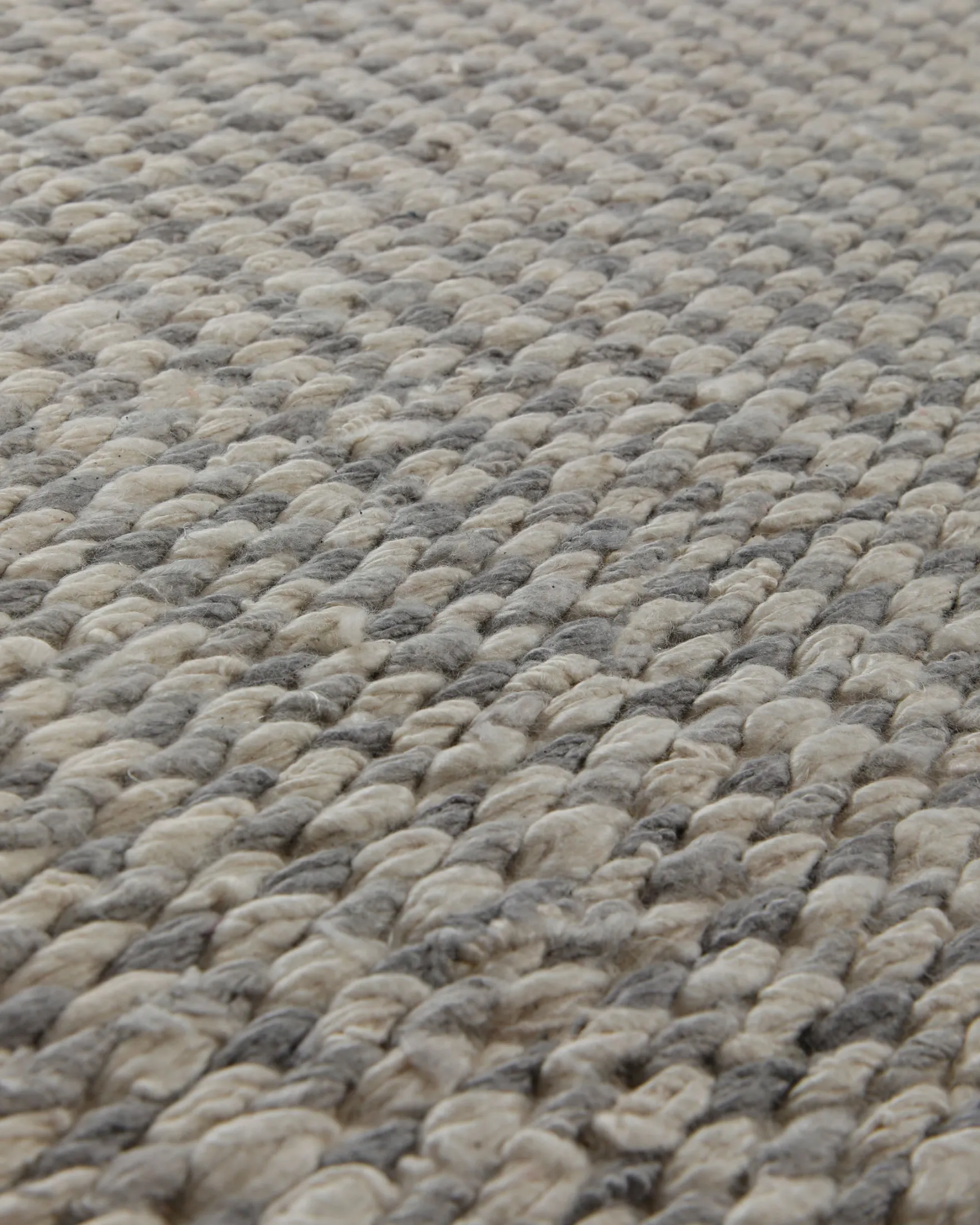 Handwebteppich Wolle meliert grau 160x230 cm