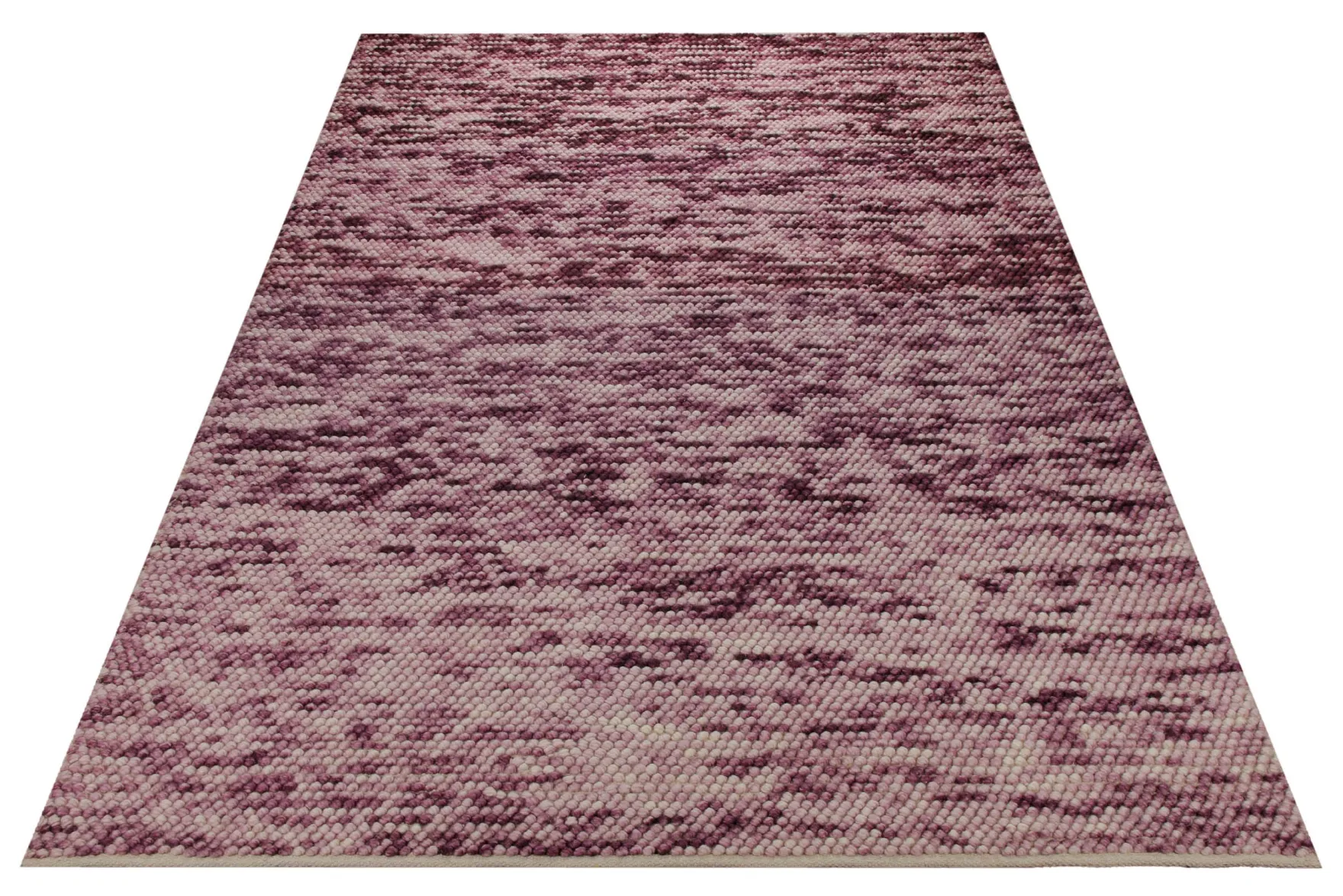 1433 Handwebteppich Wolle space-dyed beere rosé 160x230 cm