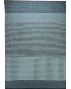 Handwebteppich Wolle Struktur graublau 160x230 cm
