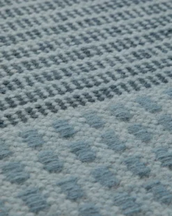 Handwebteppich Wolle Struktur graublau 160x230 cm