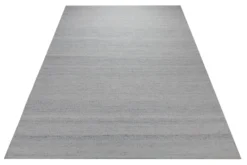Handwebteppich Wolle Struktur hellgrau 160x230 cm