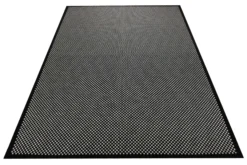 Handweb-Wendeteppich Wolle Estland Feinkaro schwarz weiß 160x230 cm