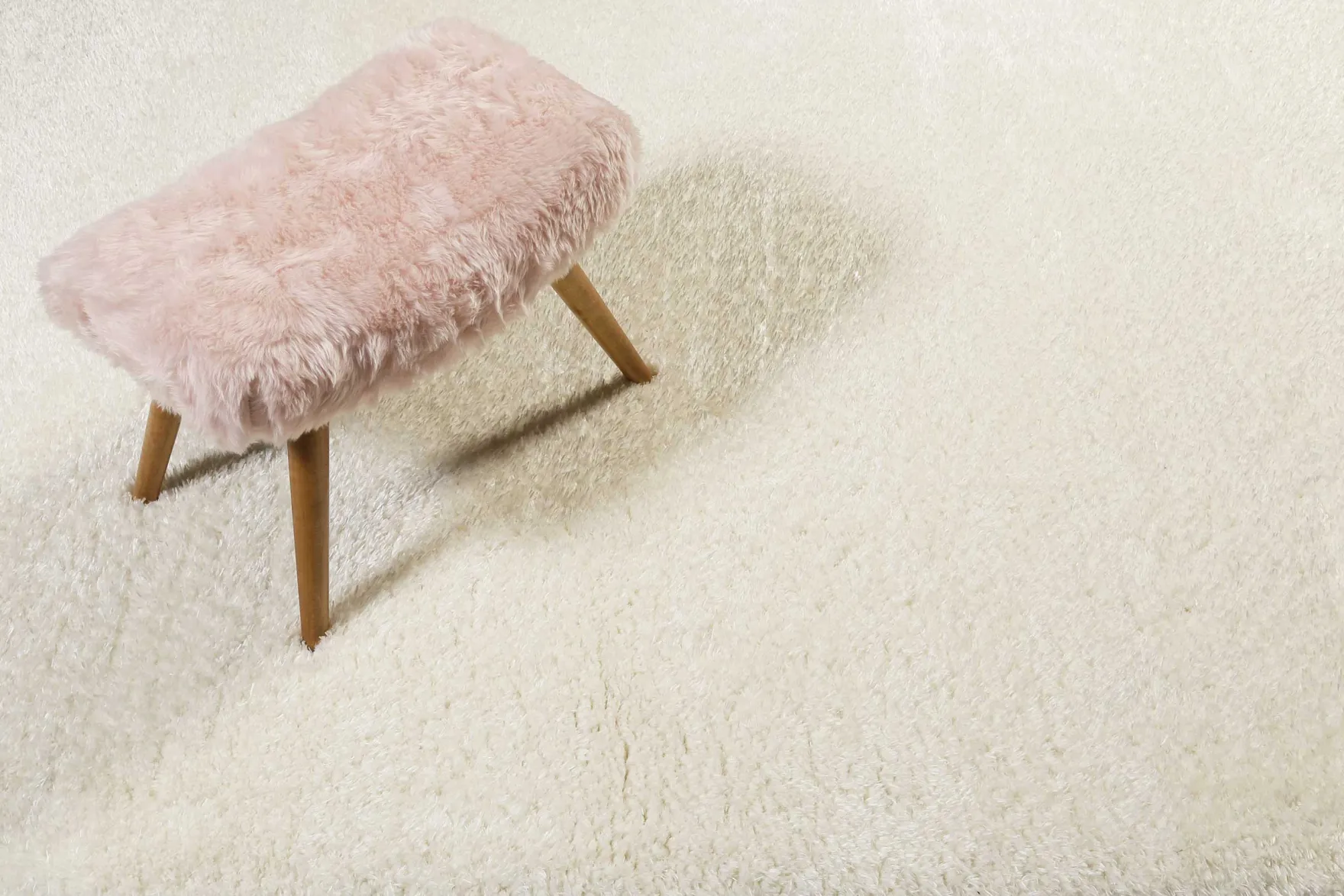 Hochflor Teppich Weiß Creme "Toubkal" WECONhome