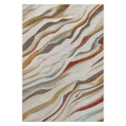 In & Outdoorteppich Beige Bunt 
