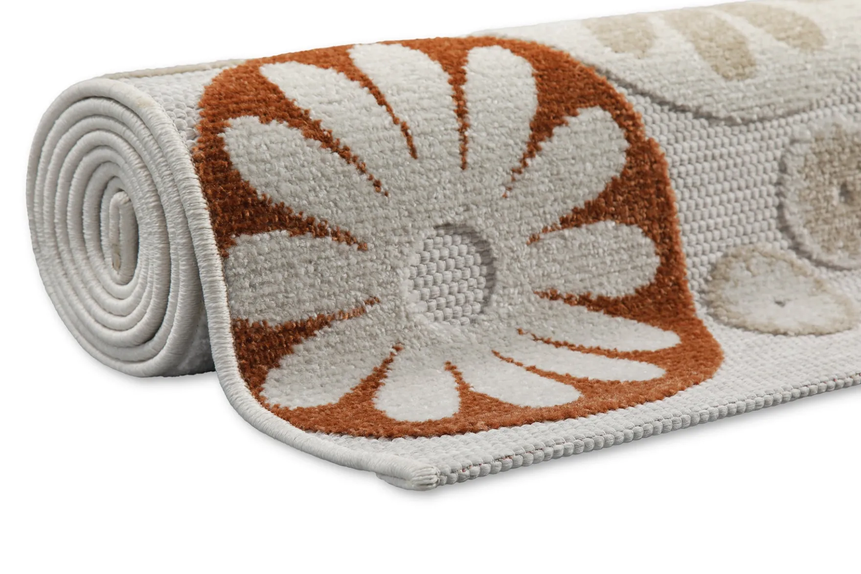 In & Outdoorteppich Beige Bunt "Flowerdrops" WECONhome